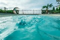 Countercurrent for the pool. Water attraction. Artificial flow. Pump. Hydromassage. Flow. Water resistance Royalty Free Stock Photo