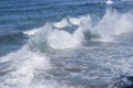 Countercurrent waves splash Royalty Free Stock Photo