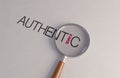 Counterfeit Authentic Magnified Royalty Free Stock Photo