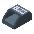 Counterfeit currency detector icon isometric vector. Money banknote Royalty Free Stock Photo