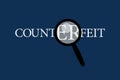 Counterfeit is uncovered, revealed and exposed by inspection, investigation