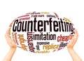 Counterfeiting word cloud sphere concept