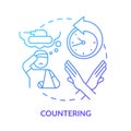 Countering blue gradient concept icon