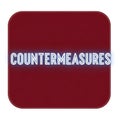 Countermeasures text graphic with subtle glow and rounded edges Royalty Free Stock Photo