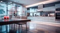 countertops blurred room interior