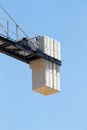 The counterweight of a construction crane, detail Royalty Free Stock Photo