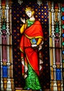 Countess Sibylla of Anjou - Stained Glass Royalty Free Stock Photo