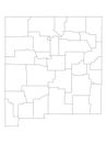 Counties Map of US State of New Mexico Royalty Free Stock Photo