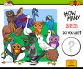 Counting birds educational game for kids