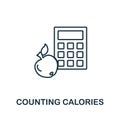 Counting Calories icon. Monochrome sign from diet collection. Creative Counting Calories icon illustration for web