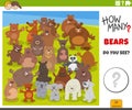 Counting cartoon bears animals educational game