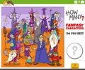 counting cartoon fantasy characters educational activity