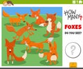 Counting cartoon foxes animals educational game