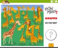 counting cartoon giraffes animals educational game