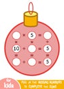 Counting Game for Children. Educational a mathematical game Royalty Free Stock Photo