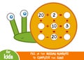 Counting Game for Children. Educational a mathematical game Royalty Free Stock Photo