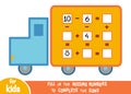 Counting Game for Children. Educational a mathematical game Royalty Free Stock Photo