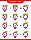 Counting game, count the number of Grape and write the result. Educational children game Royalty Free Stock Photo