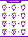 Counting game, count the number of Grape and write the result. Educational children game Royalty Free Stock Photo