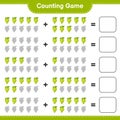 Counting game, count the number of Grape and write the result. Educational children game Royalty Free Stock Photo