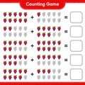 Counting game, count the number of Grape and write the result. Educational children game Royalty Free Stock Photo