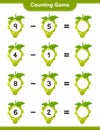Counting game, count the number of Grape and write the result. Educational children game Royalty Free Stock Photo