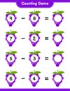Counting game, count the number of Grape and write the result. Educational children game Royalty Free Stock Photo