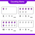 Counting game, count the number of Grape and write the result. Educational children game Royalty Free Stock Photo