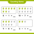 Counting game, count the number of Grape and write the result. Educational children game Royalty Free Stock Photo
