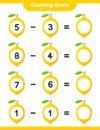 Counting game, count the number of Lemon and write the result. Educational children game