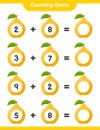 Counting game, count the number of Quince and write the result. Educational children game