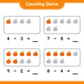 Counting game, count the number of Tangerin and write the result. Educational children game