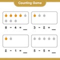 Counting game, count the number of Voavanga and write the result. Educational children game