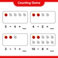 Counting game, count the number of Yumberry and write the result. Educational children game