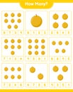 Counting game, how many Honey Melon. Educational children game