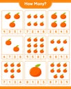 Counting game, how many Tangerin. Educational children game