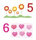 Counting game: number 5 & 6 Royalty Free Stock Photo