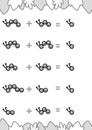 Counting Game for Preschool Children. Count the number of circles in the picture and write the result