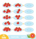 Counting Game for Children. Count the number of apples Royalty Free Stock Photo