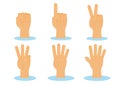 Counting hands set vector