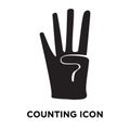 Counting icon vector isolated on white background, logo concept