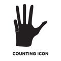 Counting icon vector isolated on white background, logo concept