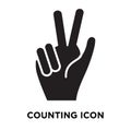 Counting icon vector isolated on white background, logo concept