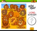 Counting lions animals educational game