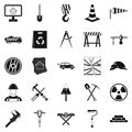 Counting material icons set, simple style Royalty Free Stock Photo