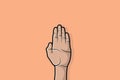 Counting People Hand vector illustration. People hand objects icon concept.