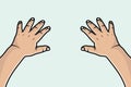 Counting People Hand vector illustration