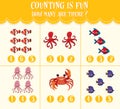 Counting picture and circle the number math worksheet for kids