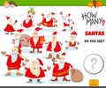 Counting Santa Claus characters game for kids