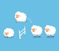 Counting Sheep illustration Royalty Free Stock Photo